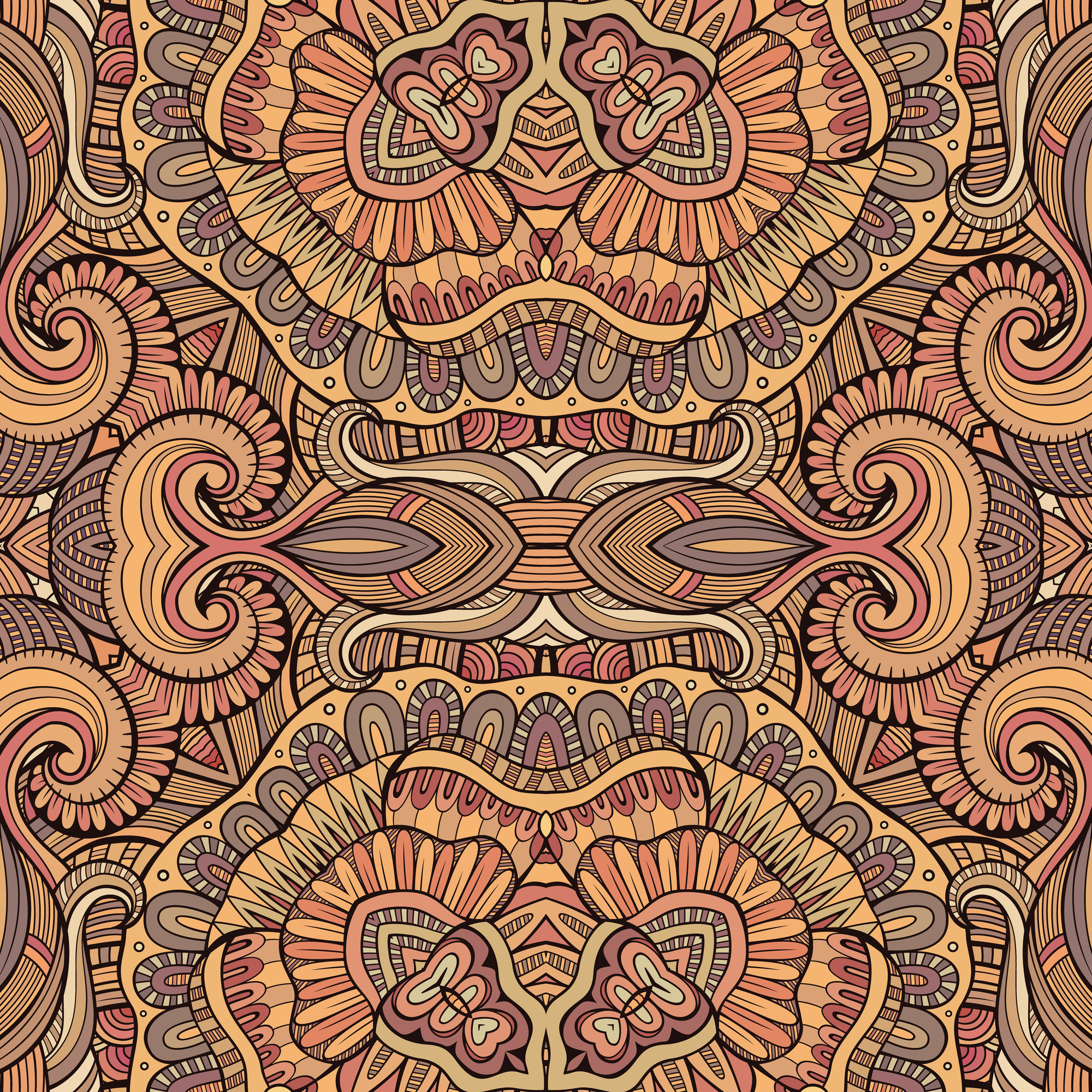 Abstract Decorative Ethnic Seamless Pattern